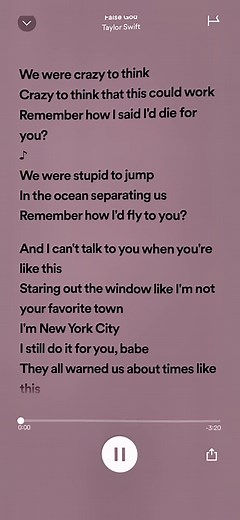 False God - Taylor Swift Full Song Lyrics