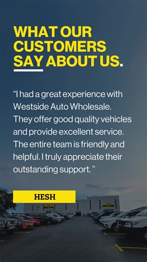 ⭐⭐⭐⭐⭐ Driving away happy starts here! 🚗 Our team is all about quality vehicles and friendly, helpful service. We’re thrilled when our customers feel supported every step of the way, just like this review highlights. From browsing to driving off, we make sure the experience is smooth and memorable. A huge THANK YOU for trusting us, we’re here to make your car journey easy, enjoyable, and full of smiles. #WestsideAuto #QualityCars #CustomerFirst #DriveHappy