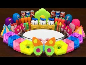 Slime Mixing Makeup And Clay Into Clear Glossy Slime For ASMR #1139