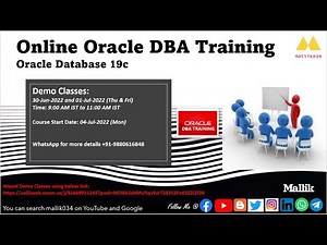 19c Oracle DBA Training || 30-Jun-2022 New Batch || Course Details & Demo Classes