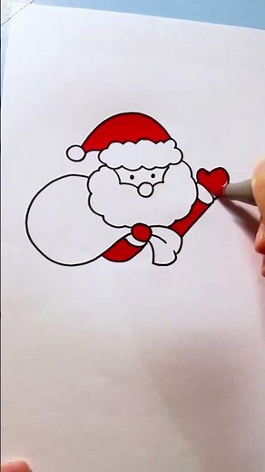 かわいいサンタクロースの描き方 初心者向け簡単クリスマスイラスト🎅