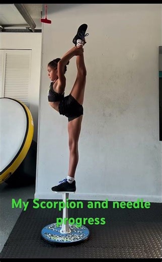 #flyerlife #cheerleading #stunt My Scorpion & needle progress #cheer #cheerleading #cheerstunts