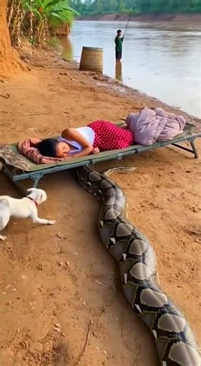 python attack on sleeping girl