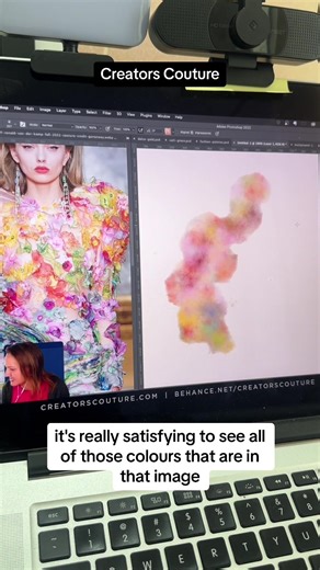 Fall Couture Fashion Inspiration: Making Multicolor Photoshop brush palettes from runway looks This digital art timelapse is showing a tutorial where I take sample colors from my favorite fall couture looks and then experiment with multicolor brush strokes. This is a great technique for your surface pattern design, digital art & graphic design projects! #photoshop #tutorial #Behance