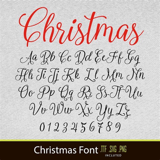 Christmas Script Christmas Cursive Font Xmas Font Christmas Holiday Font Fancy Christmas Font Merry Christmas Font Cricut Canva Procreate - Etsy UK