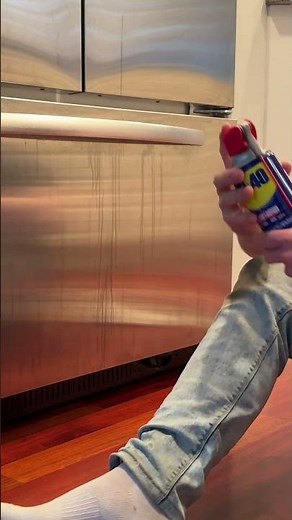 Best Way To Clean Your Stainless Steel Appliances Using WD-40 #cleaninghacks #wd40 #satisfying #yt