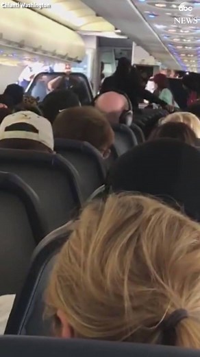 Woman on Spirit Airlines flight erupts into profanity-laced tirade, marching up and down the aisle and threatening other passengers, after plane made emergency landing to assist a sick passenger. https://abcn.ws/2yJC9iL | ABC News
