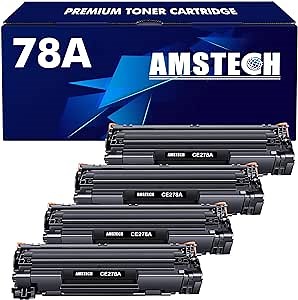 78A Toner Cartridge 4-Pack Compatible Replacement for HP 78A CE278A Toner Cartridge for HP M1536dnf MFP P1606dn P1606 P1566 P1560 M1536 Printer Toner Black
