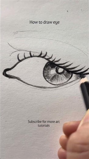 Draw a #realisticeye using pencil and charcoal. Easy shading tutorial. #drawing #eyestutorial #eyes