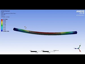 Ansys 3D Basic FEA | Simple supported I-beam with a load upon