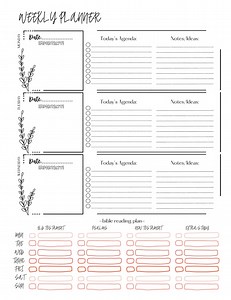 2-page Weekly Planner Layout, Undated - Etsy