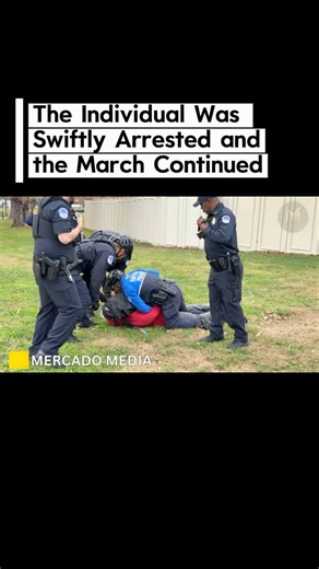 A lone MAGA agitator tried to infringe on the Veterans March to the Capitol - DENIED. 📸: Andrew Mercado | Mercado Media