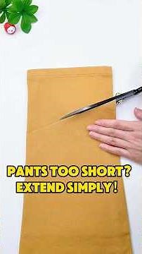 Pants too short? 👖 Let's lengthen them the easy way! 😊