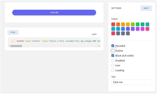 Styling Buttons with #TailwindCSS is a real pain: Number of classes required to address all the needed options & states is staggering & bothersome... Not with this 퐓퐚퐢퐥퐰퐢퐧퐝 퐂퐒퐒 퐁퐮퐭퐭퐨퐧 퐆퐞퐧퐞퐫퐚퐭퐨퐫❕ Check it Out#webdesign https://designtoolshub.com/tailwind-css/button-generator | Material Design for Bootstrap | Facebook