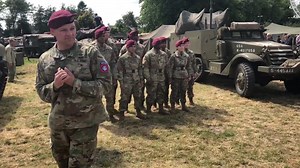 Happening Now! The Paratroopers of the 82nd Airborne Division chorus sing for the crowds at Camp Geronimo in Normandy, France. The chorus is just a small piece of the more than 100 All American Paratroopers here supporting events. This is just a teaser of the ceremonies to come over the next few days. #DDay75 #WWII75inEurope U.S. Army | 82nd Airborne Division