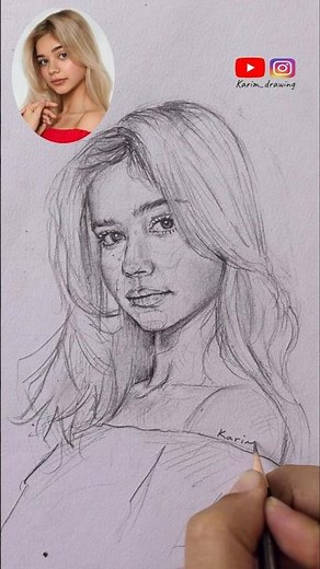 Ready for a Portrait Drawing Challenge? ✨👌 #draw #drawing #loomismethod #shorts