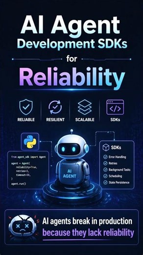 AI Agent Dev SDK: Reliable #ai #artificialintelligence #tech #aishorts #future #reliability #sdk