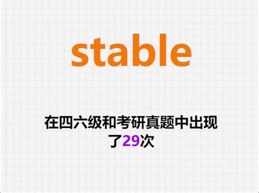 高频单词：stable_哔哩哔哩_bilibili