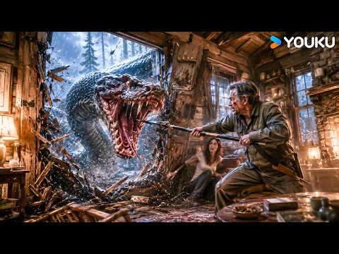 🐍⚠️ The Giant Black Snake Is Breaking Into the Cabin! | Snake Island Python | YOUKU MONSTER MOVIE