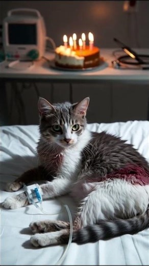 Crying Sick Cat on Its Birthday 😢 | Touching Cat Story #cat #catshorts #kitten#catvideos