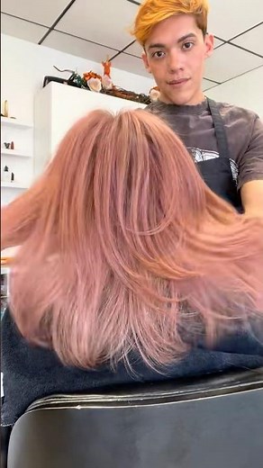 Dusty Rose Gold Hair Color #hairtok #rosegold #rosegoldhair #haircolorideas #haircolor #pinkhair