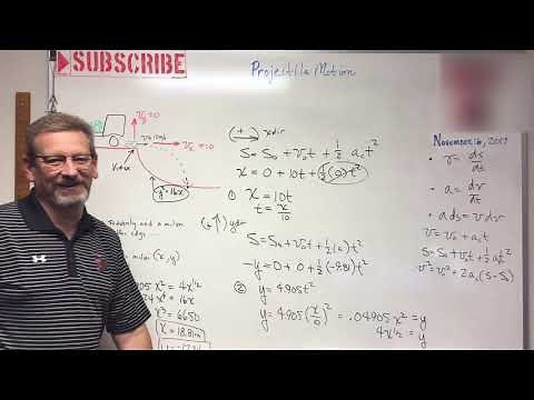 Dynamics - Lesson 8: Projectile Motion With Parabolic Landing
