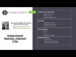 Foreign Account Reporting - 5 Important FBAR & FATCA Reporting Tips