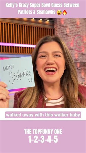 Kelly’s Crazy Super Bowl Guess Between Patriots & Seah 😅🔥 #celebrity #funny #comedy #shrots #viral