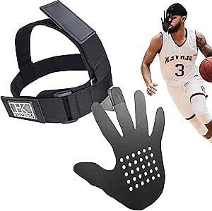 3D Hand-in-Face Basketball Training Mask, 2nd Gen with Moisture Wicking Sponge & Adjustable Strap, Enhance Shooting Accuracy Under Pressure for All Ages (Black)