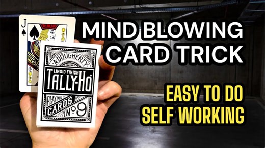 Easy To Do SELF WORKING CARD TRICK… You Don’t Even Touch The Cards MIND BLOWING!!!
