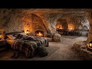 I built a secret bunker inside a limestone mountain | Bushcraft survival