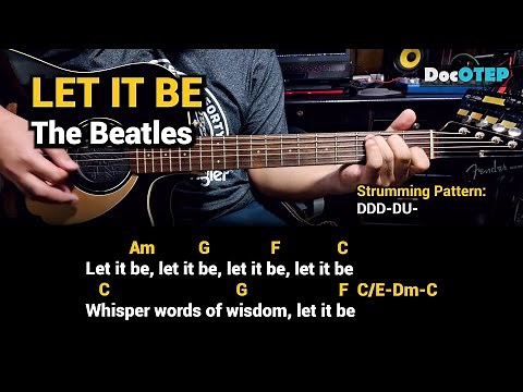 Let It Be - The Beatles (1970) Easy Guitar Chords Tutorial with Lyrics