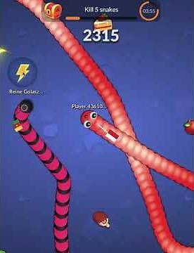 cacino vs semua player [snake vs worm] part 9