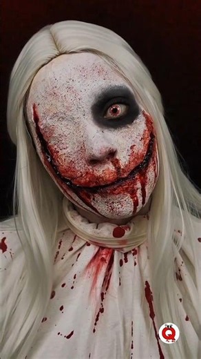 Terrifying Makeup Transformation: The Bloody Joker Smile!#HorrorMakeup #HalloweenMakeup #Joker