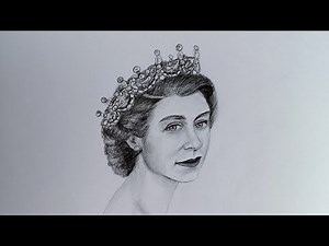 Queen Elizabeth II Drawing - step by step | Pencil sketch | Drawing tutorial