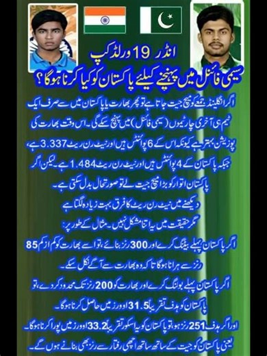 How Pakistan Can Reach the Semi Final | Net Run Rate Explained | Pak vs India