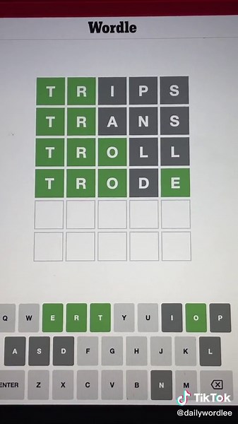 An almost perfect wordle pyramid #fyp #wordle #dailylife