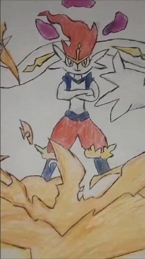 Drawing Cinderace gigantamax 🥱😤#cinderace#pokemon#gigantamax#anime#art