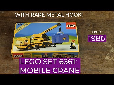 review, build and unbox lego set 6361 Mobile Crane from 1986! #lego #legoland