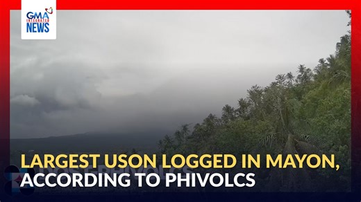 WATCH: The largest pyroclastic density current (PDC) or uson in Mayon Volcano was generated on Monday morning, the Philippine Institute of Volcanology and Seismology (PHIVOLCS) said. The ongoing PDC was first recorded at 10:35 AM and traveled down as far as 4 kilometer radial distance on the Mi-isi Gully. Courtesy: PHIVOLCS/FB | GMA News