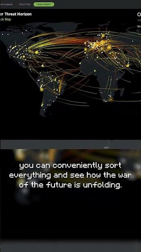 Interactive Horizon Map showing DDoS attacks