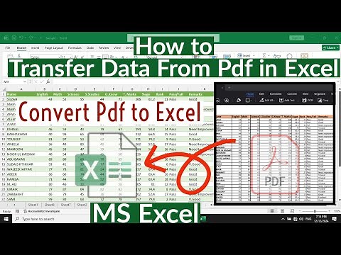 How to Transfer Data From Pdf in Excel | How to Convert Pdf to Excel | Copy Table From Pdf to Excel