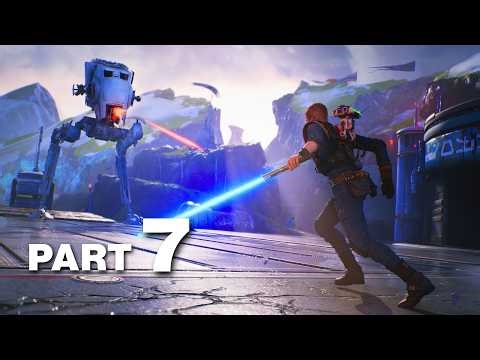 STAR WARS JEDI: FALLEN ORDER Walkthrough Part 7 - Fighting an AT-ST!
