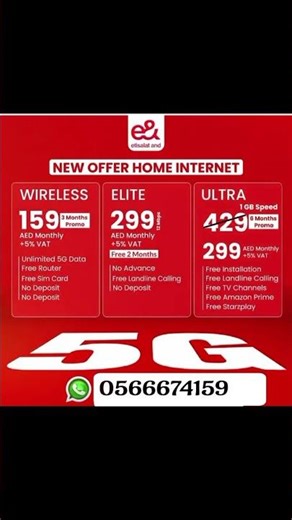 Home Wifi Wireless Connection in Dubai #wifi #etisalat #wireless