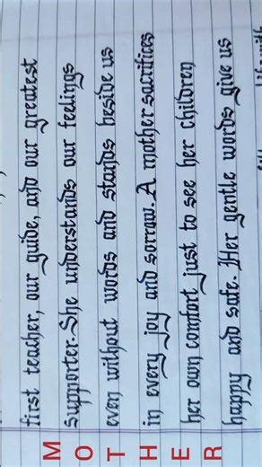 short paragraph "MOTHER" #handwriting #calligraphy #calligrphylearning #shorts