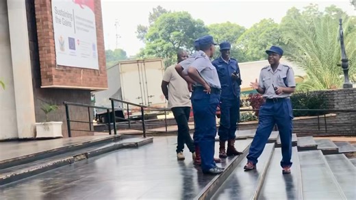 WATCH: Heavy police presence at the Harare Magistrates Court where popular opposition activist, Godfrey Karembera well known as Madzibaba VeShanduka is expected to appear before the court. Madzibaba VeShanduko was arrested in October 2025 is currently in remand prison and is being accused of distributing flyers encouraging people to join anti-government demonstrations which had been called for by the late ZANU PF central committee member, Blessed Runesu Geza. | The Harare Times