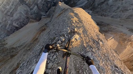 Mountain Biking Extremely High Consequence Lines In The Dolomites