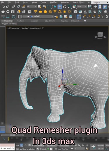 Stop Wasting Time in 3D - Quad Remesher Plugin in 3Dsmax #3dsmax #plugin #quadremesher #shortvideo