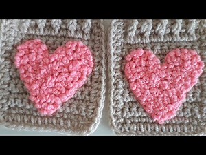 Crochet #36 How to embroider crochet pocket " Heart"