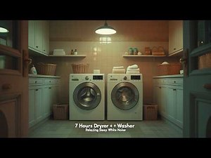 7 Hours of Dryer and Washing Machine Sounds in Laundry Room